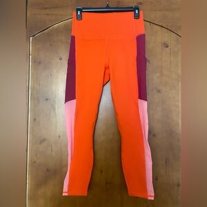 Fabletics On-The-Go PowerHold® Ultra HW‎ 7/8 Legging Bonfire/Sunset/Cherry Burst